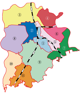【図】秋葉区のコミュニティ協議会の地図