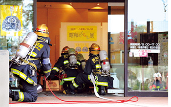 消防訓練時の写真