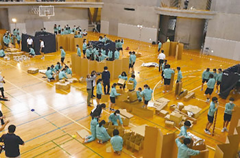 葛塚中学校防災プロジェクトの様子1
