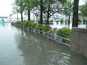 平成23年7月 新潟・福島豪雨　大通南3号公園の写真