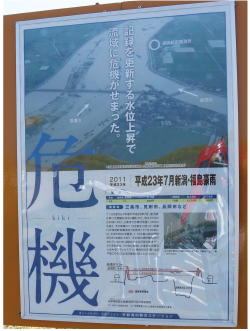 信濃川下流水防に関するパネルの写真