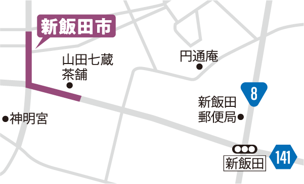 新飯田市開催場所の地図