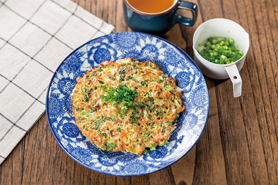 にしかんやさいのレシピ　白菜の米粉焼きの写真