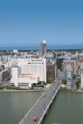 萬代橋と新潟市街の写真
