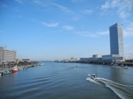 柳都大橋から見た新潟西港2の写真　ダウンロードページへリンク