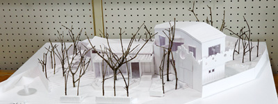 【写真】設計した住宅の模型