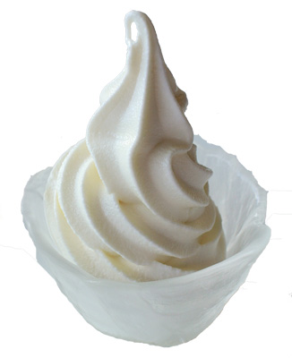 【写真】カレーうどん、豆乳ソフトクリーム
