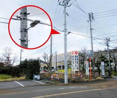 【写真】道路照明灯を設置