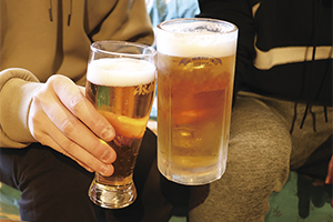 ビールで乾杯