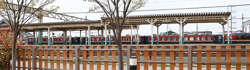 電車も見えるよ