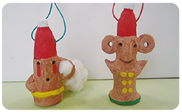 はにわのクリスマス飾りの写真