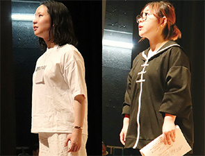 朱鷺子を演じる2人の写真