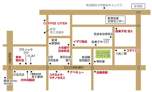 まちなか文化祭の会場図