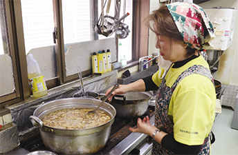 調理の様子を撮った写真