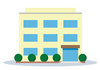 公共施設の外観のイラスト