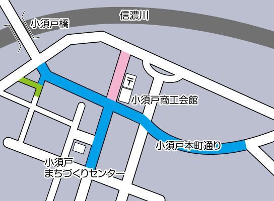 小須戸地区の交通規制図