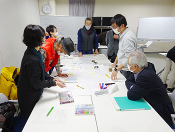 地図(みまもるマップ)作成のようす