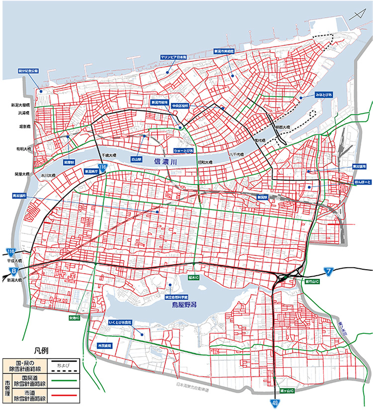 令和4年度　中央区除雪計画路線図