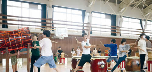 白山小学校万代太鼓部 練習風景