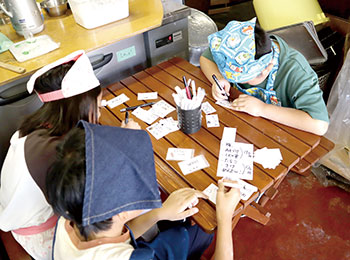 工夫しながら値札を作成