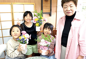 それぞれの個性が出た生け花