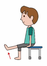 イラスト　片足上げ