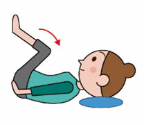 イラスト　腹筋