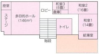 寄居コミュニティハウスの3階フロアマップ