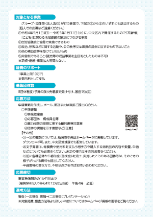 事業チラシ裏