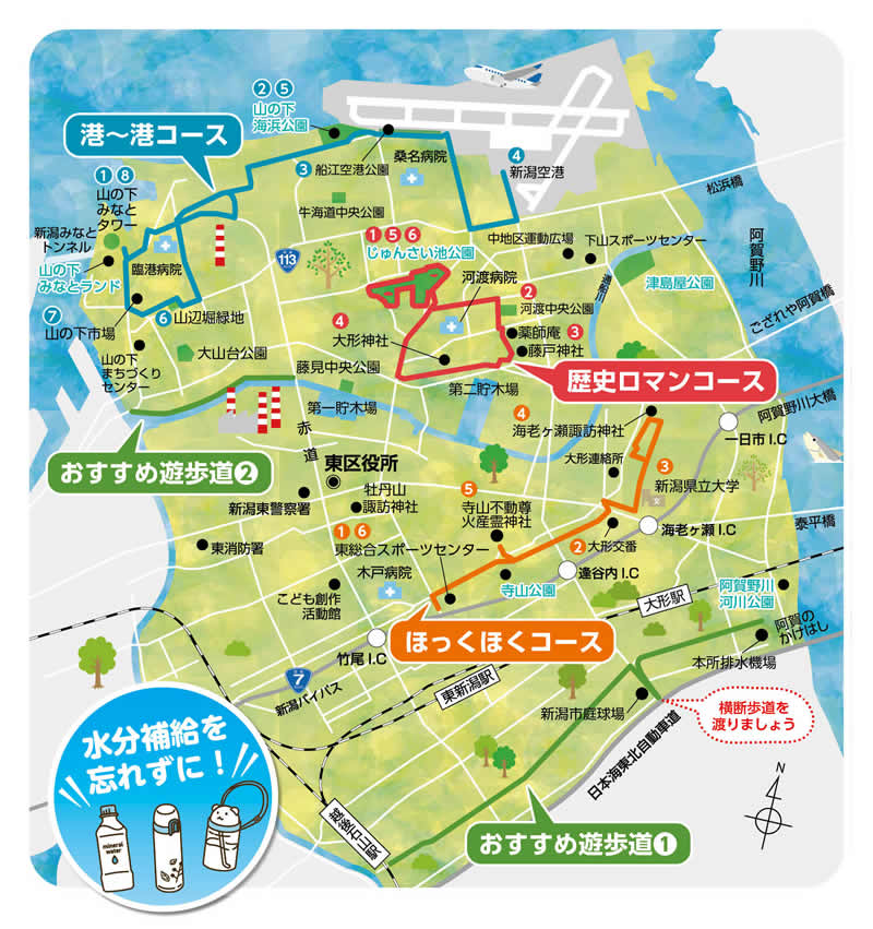 ウオーキングのコース図