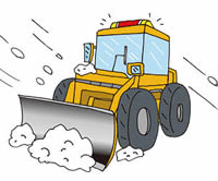 イラスト　除雪車
