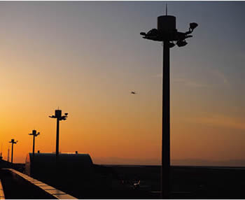 作品写真　夕空と飛行機
