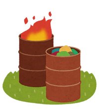 ごみの野外焼却
