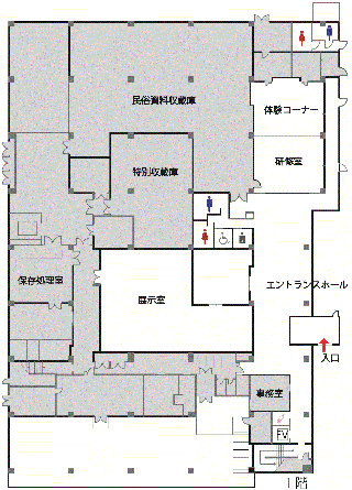 文化財センター1階案内図