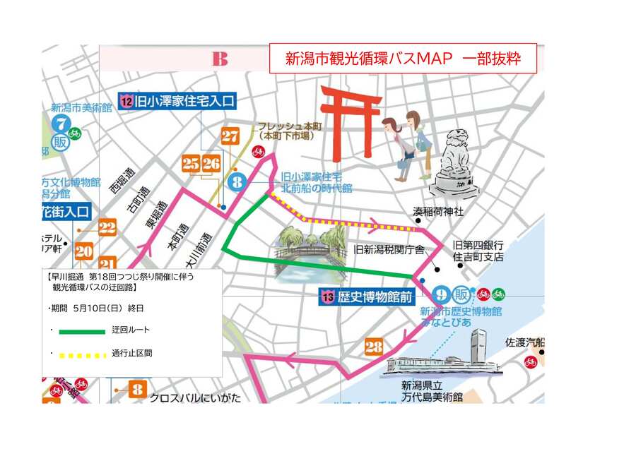 早川堀通つつじ祭り開催に伴うう回路