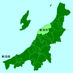 地図「新潟市の位置」