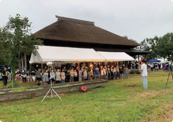 葛塚東小学校 福島潟自然文化祭　点灯式　合唱隊参加