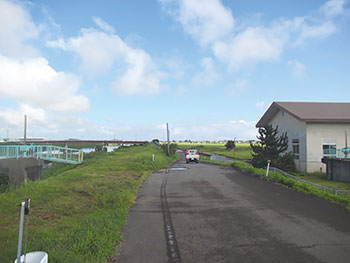 福島潟放水路　風景