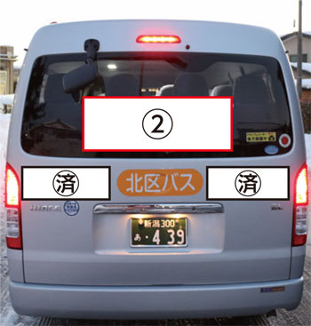 広告の掲載箇所　背面　イメージ