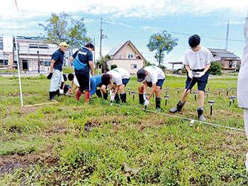 葛塚中学校　取組み風景