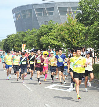 福島潟駅伝競走大会　風景