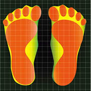 イラスト　足圧測定