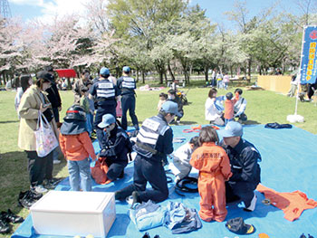 消防体験イベント　風景