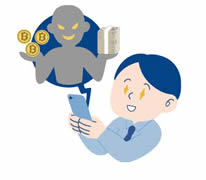 イラスト　SNSでのもうけ話