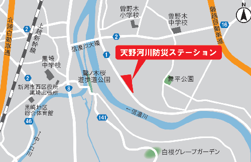 天野河川防災ステーションの地図