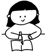 勉強する子のイラスト