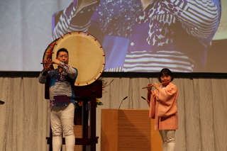 篠笛・和太鼓の演奏（nanairo）の演奏写真