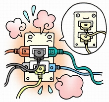 電気火災イラストそのいち