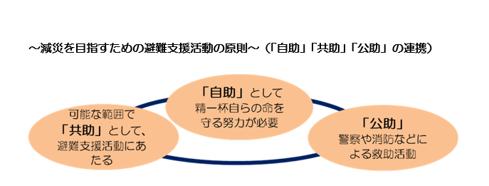 自助、共助、公助の連携イメージ