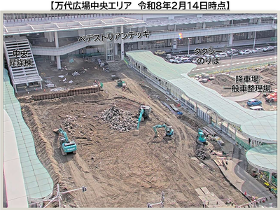 万代広場中央エリア　令和8年2月14日時点